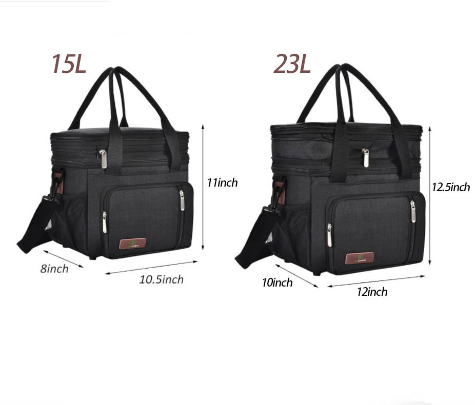 Lunch bag -2 compartments, Insulated & portable